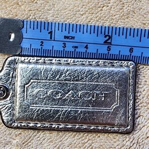 Silver Coach Bag Charm/ Hangtag/ Keychain Silver Metallic EUC